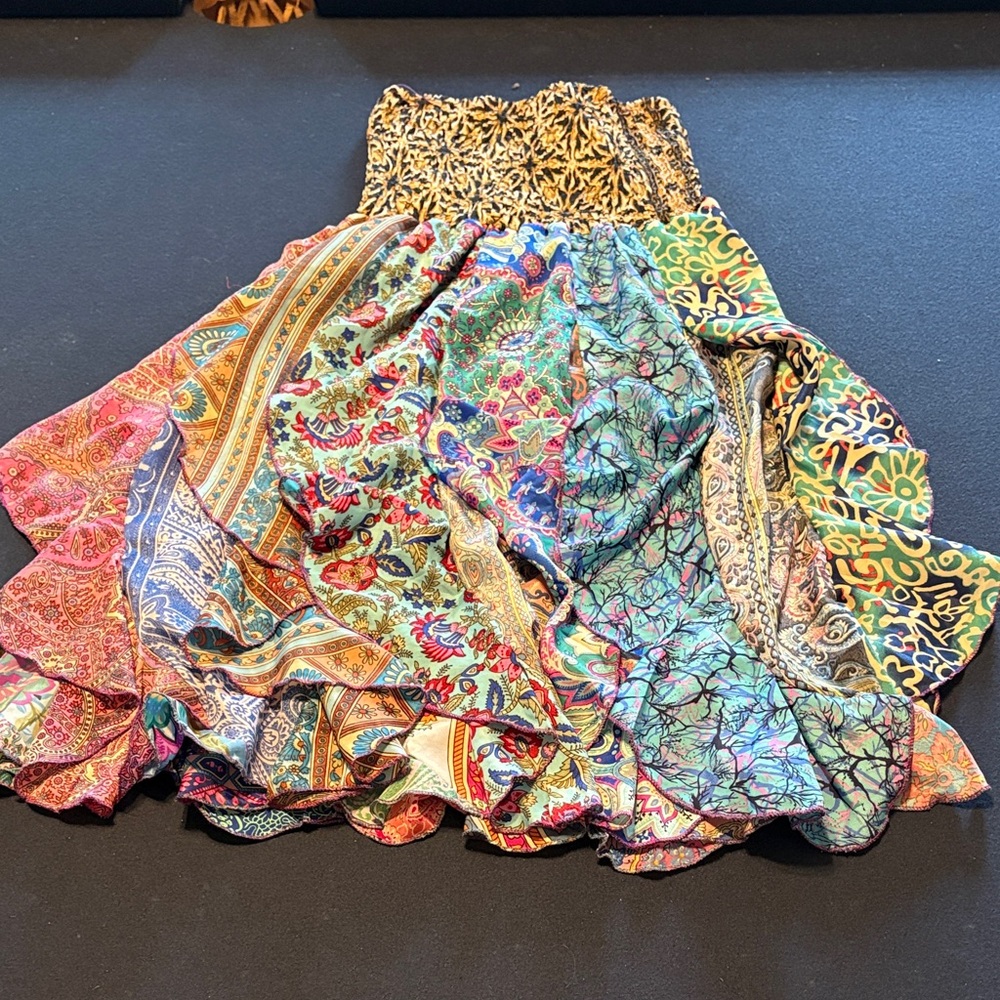 India Boutique Colorful A-Line Skirt